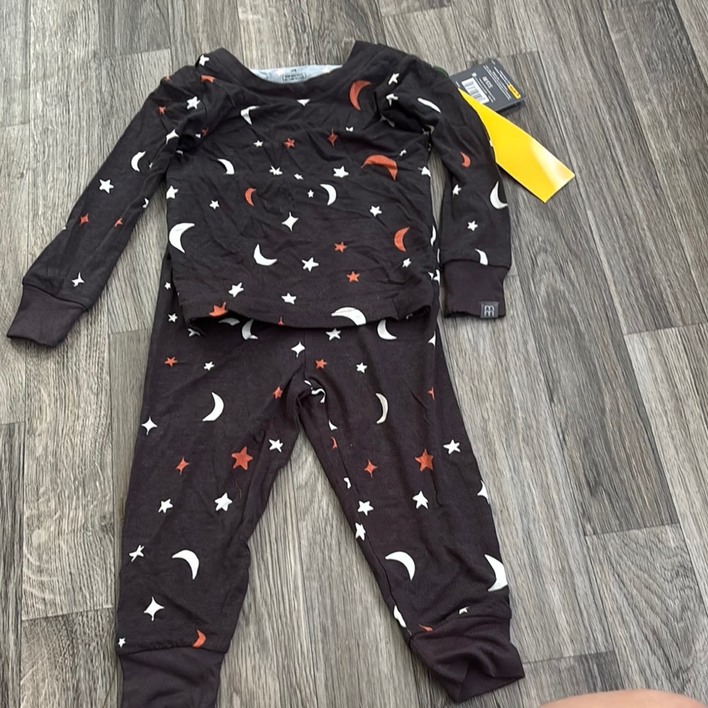 Black and White Celestial Pajama Set